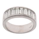 18ct White Gold 2.00ct Baguette Cut Diamond Half Eternity Ring