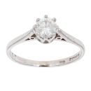 18ct White Gold 0.50ct Diamond Solitaire Ring