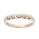 9ct Yellow Gold 0.25ct Diamond Five Stone Eternity Ring