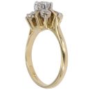 18ct Yellow Gold 0.55ct Brilliant Cut Diamond Cluster Ring