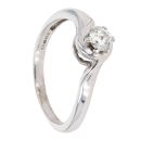 9ct White Gold 0.25ct Diamond Twist Solitaire Ring