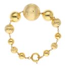 14ct Yellow Gold Patterned Graduated Bead Fancy Bracelet 8.5"