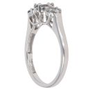 18ct White Gold 0.50ct Diamond Triple Cluster Ring