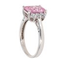 9ct White Gold Pink And White Cubic Zirconia Ring