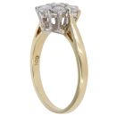 18ct Yellow Gold 1.00ct Diamond Cluster Ring