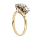 18ct Yellow Gold 0.75ct Brilliant Cut Diamond Trilogy Ring