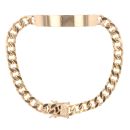 9ct Yellow Gold ID Curb Bracelet 8"