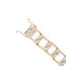 9ct Yellow Gold ID Curb Bracelet 7.5"