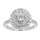 18ct White Gold 1.00ct Diamond Cluster Ring