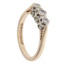 9ct Yellow Gold 0.10ct Diamond Trilogy Ring