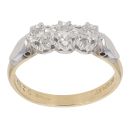 18ct Yellow Gold 0.15ct Diamond Trilogy Ring