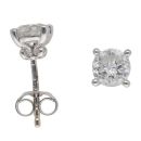 9ct White Gold 1.00ct Brilliant Cut Diamond Stud Earrings