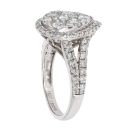 18ct White Gold 1.50ct Diamond Cluster Ring