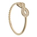 14ct Yellow Gold Cubic Zirconia Infinity Ring