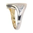 18ct Yellow And White Gold Cubic Zirconia Ring