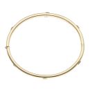 9ct Yellow Gold Screw Patterned Hollow Hinged Bangle