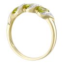 9ct Yellow Gold Diamond and Peridot Dress Ring