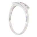 9ct White Gold Cubic Zirconia Five Stone Twist Ring