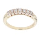 14ct Yellow Gold Cubic Zirconia Half Eternity Ring