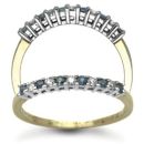 9 Carat Yellow Gold 0.25pts Diamond & Sapphire Ring
