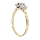 18ct Yellow Gold 0.75ct Brilliant Cut Diamond Trilogy Ring