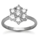 18ct White Gold 1.00ct Diamond Cluster Ring
