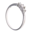 9ct White Gold 0.25ct Princess Cut Diamond Trilogy Ring