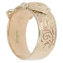 9ct Yellow Gold Patterned Buckle Ring