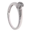 9ct White Gold 0.23ct Diamond Cluster Ring