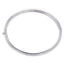 Silver Cubic Zirconia Fancy Bangle by Icesia