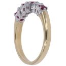 18ct Yellow Gold 0.20ct Diamond and Ruby Eternity Ring