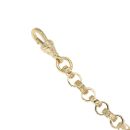 Gold Plated Silver Belcher Heart Bracelet 7.5"