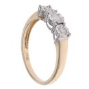 9ct Yellow Gold 0.25ct Brilliant Cut Diamond Trilogy Ring