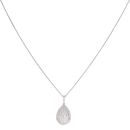 9ct White Gold 0.25ct Diamond Fancy Pendant And Chain 18"