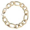 9ct Yellow Gold Figaro Bracelet 8.5"