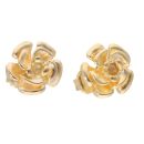 9ct Yellow Gold Flower Stud Earrings