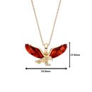 18ct Yellow Gold on Sterling Silver Baltic Amber Eagle Pendant Necklace