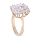 9ct Yellow Gold Cubic Zirconia Cluster Ring