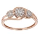 9ct Rose Gold 0.25ct Brilliant Cut Diamond Cluster Ring