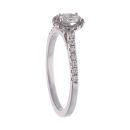 18ct White Gold 0.50ct Oval Diamond Cluster Ring