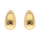 Gold Plated Silver 3D Teardrop Stud Earrings