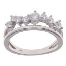 Silver Cubic Zirconia Stoneset Fancy Ring by Icesia