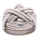 9ct White Gold Eight Piece Puzzle Ring