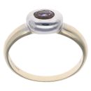 9ct Yellow And White Gold Purple Gemstone Single Stone Ring