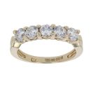 9ct Yellow Gold Cubic Zirconia Half Eternity Ring