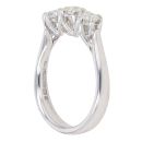 18ct White Gold 0.75ct Brilliant Cut Diamond Trilogy Ring