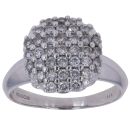 14ct White Gold 0.70ct Brilliant Cut Diamond Cluster Ring