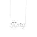 Sterling Silver Personalised Script Name Necklace