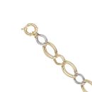 14ct Yellow And White Gold Fancy Bracelet 8"