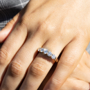 Lab Grown 9ct Yellow Gold 1.20ct Diamond Five Stone Ring